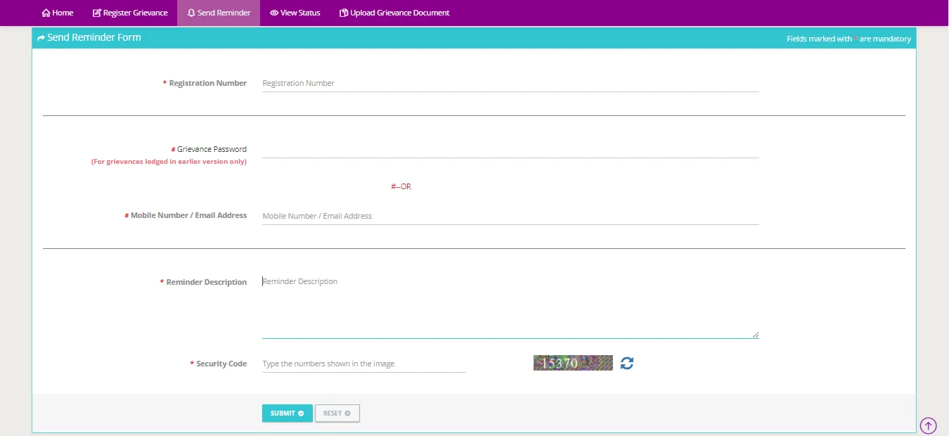 Click on Send Reminder